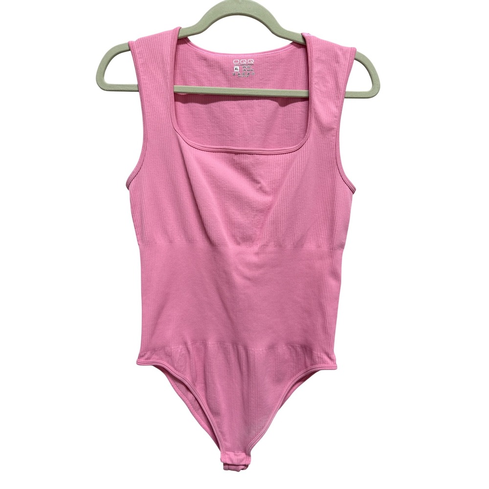 OQQ‎ (Pink) Ribbed Sleeveless Bodysuit Women XL